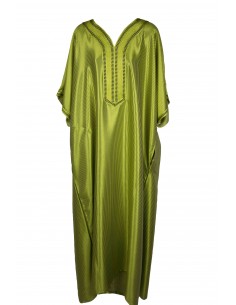 Men's satin lime green djellaba