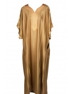 Djellaba pour homme dorée satinée