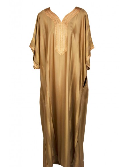 Men's satin gold djellaba