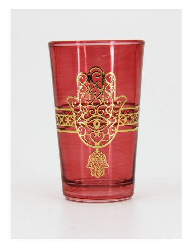 Tea glass gold pattern5 red