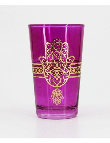 Tea glass gold pattern5 pink