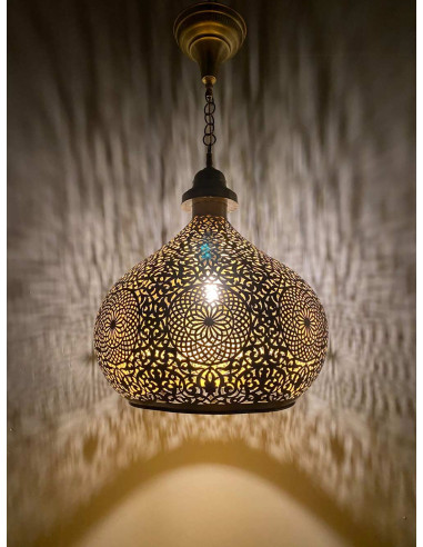 Gold openwork Moroccan chandelier