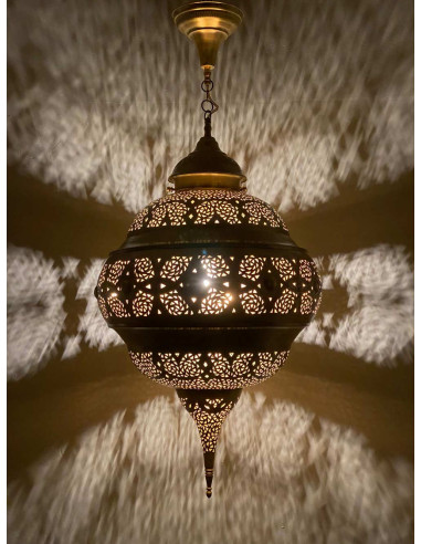 Moroccan Gold Copper Chandelier Diamond TGT, 36 in
