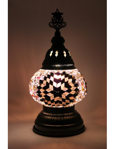 Turkish Lamp, Purple Mosaic, 11 in