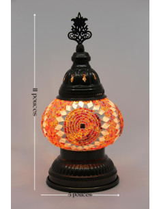 Turkish Lamp, Orange Mosaic, 11 in 2
