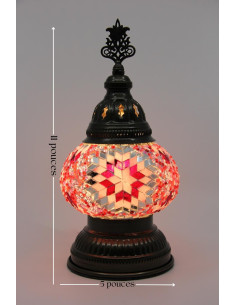 Turkish Lamp, Pink Mosaic, 11 in 2