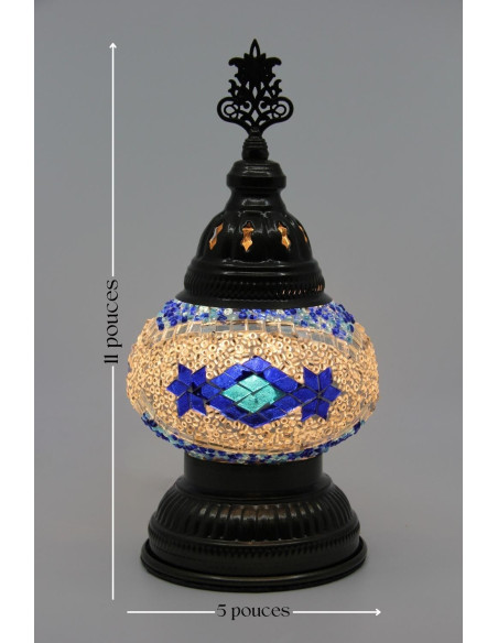 Lampe de table MB2 basse bleue