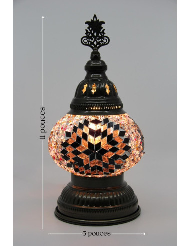 Turkish Lamp, Purple Mosaic, 11 in