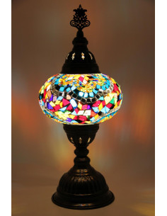 Lampe turque en mosaïque à confettis colorés, 15 po