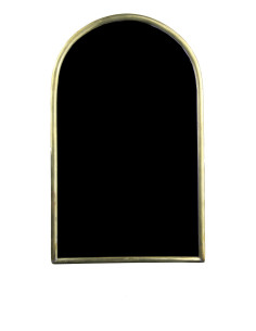 Door-shaped mirror with gold frame