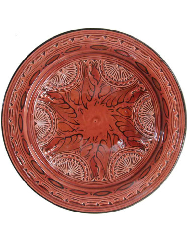 Red moroccan plate