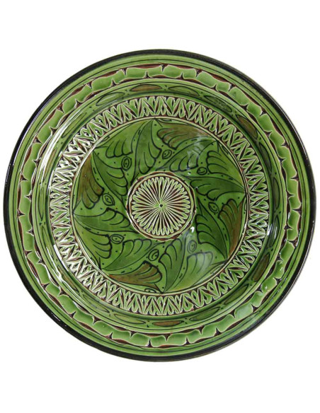 Assiette marocaine verte