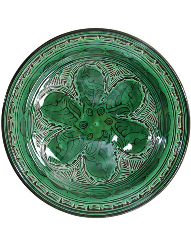 Moroccan dark green plate