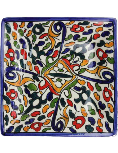 Assiette marocaine carrée motif3