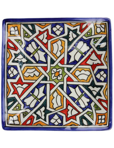 Assiette marocaine carrée motif4