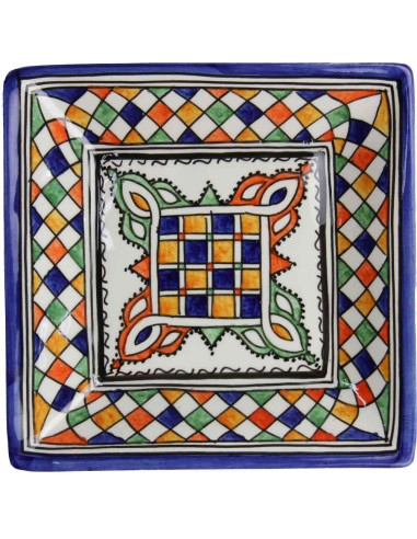 Assiette marocaine carrée motif5