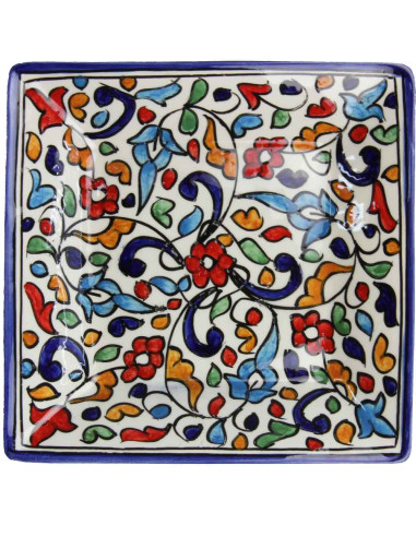 Assiette marocaine carrée motif7