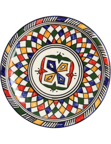 Assiette marocaine ronde motif 11