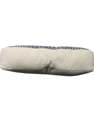 Coussin de méditation brodé bleu marine, 18 x...