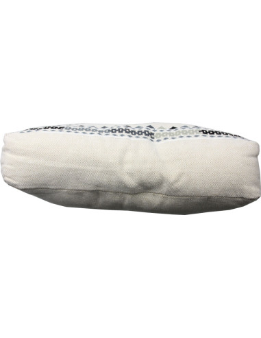 Black and White Embroidered Meditation Cushion