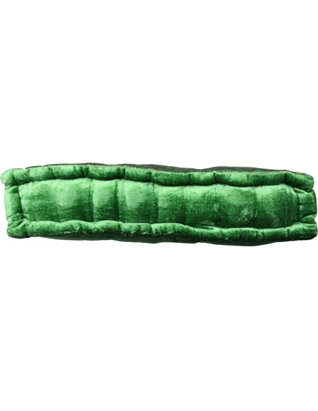Coussin de sol brocart vert, 18 x 18 po