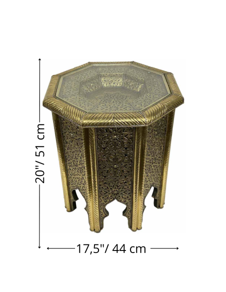 Table d'appoint marocaine octagonal T2