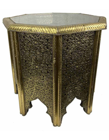 Hexagonal Moroccan side table T3