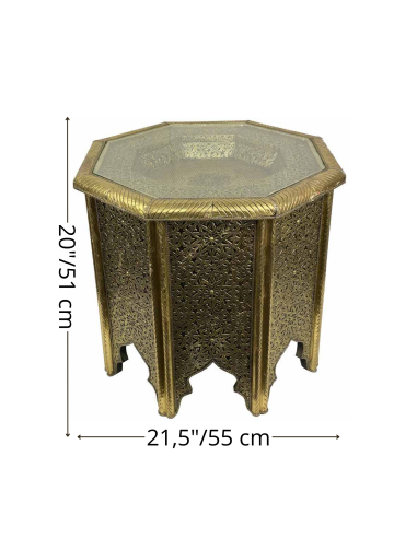 Hexagonal Moroccan side table T3