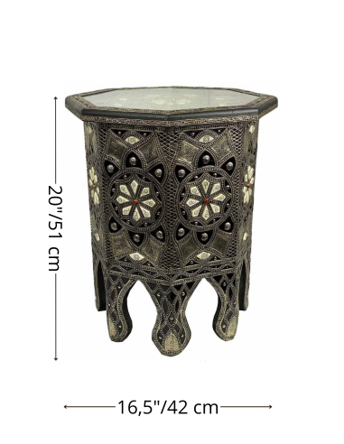 Table de bout marocaine en résine et...