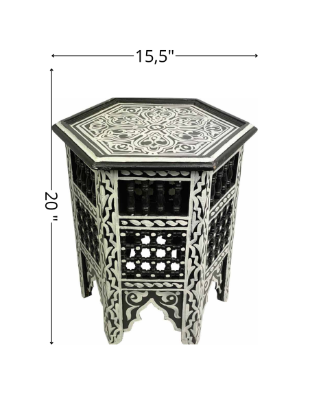 Table marocaine en bois Motif 2