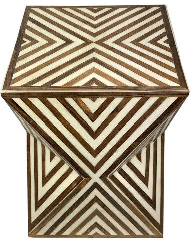 Table d'appoint sablier noir et blanc