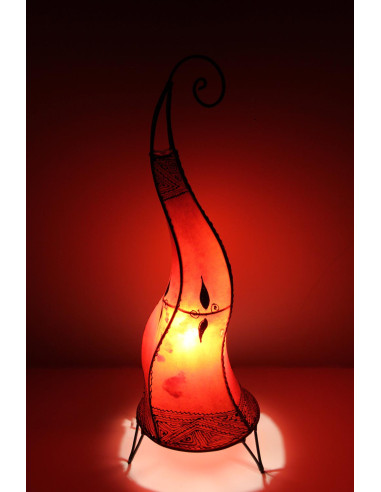 Moroccan leather lamp Pattern 5