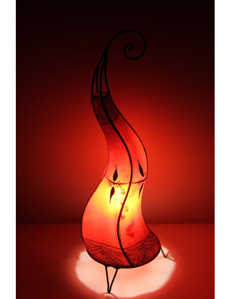 Moroccan leather lamp Pattern 5