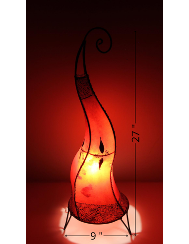 Moroccan leather lamp Pattern 5