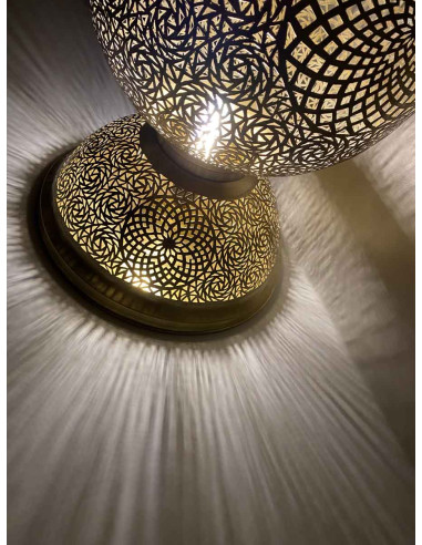 Moroccan perforated Droplet TTG lamp in gold