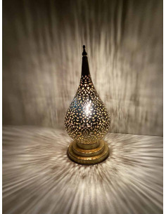 Moroccan Gold Copper Teardrop Table Lamp PPT2 2