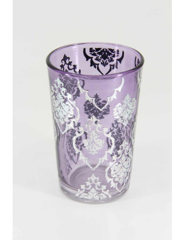 6 Coloured Moroccan Tea Glasses – Silver...