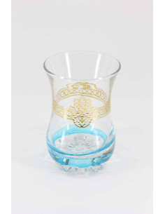 6 Moroccan Tea Glasses – Hand of Fatima 2