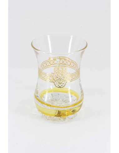 Six verres à thé main de fatma