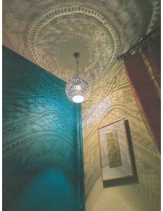 Lustre marocain en cuivre ajouré argenté 2