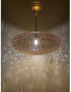 Moroccan Gold Khobza Ceiling Light TM, 18 in 2