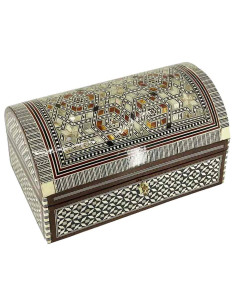 Large domed mother-of-pearl inlaid box