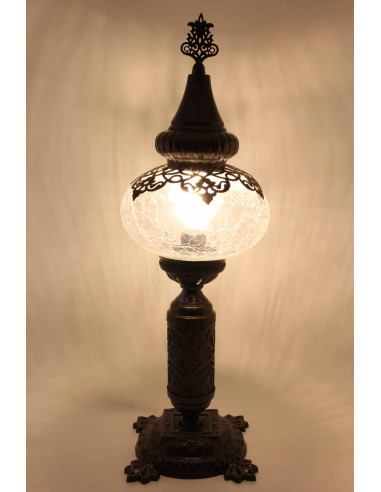 Turkish Blown Glass Lamp, 19 in