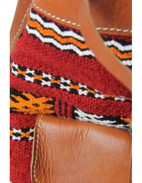 Sac à dos caramel et rouge