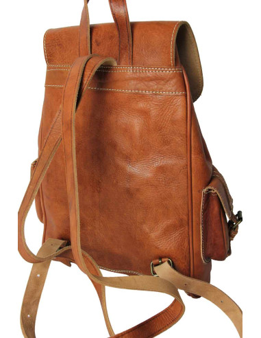 Sac à dos en cuir toffee pour ordinateur, 13 x...