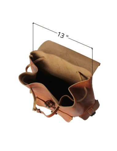 Toffee Leather Laptop Backpack, 13 x 14 in