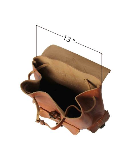 Toffee Leather Laptop Backpack, 13 x 14 in