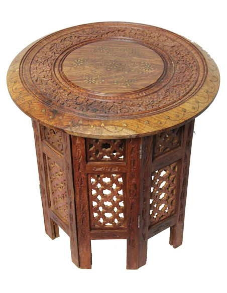 Round sheesham wood coffee table TM