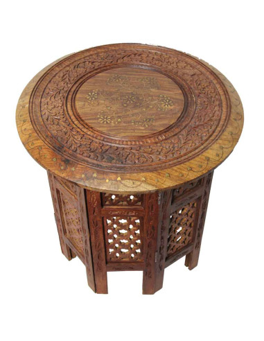 Round sheesham wood coffee table TM