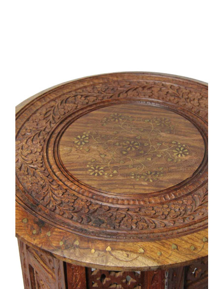 Round sheesham wood coffee table TM